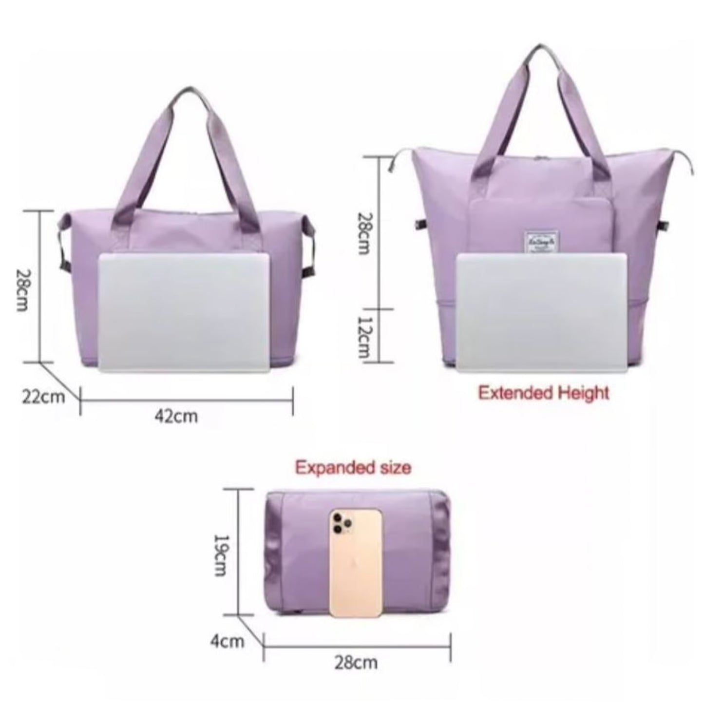 Bolso expandible premium gran capacidad se adapta a más espacio resistente y práctico ideal para viajes y uso diario