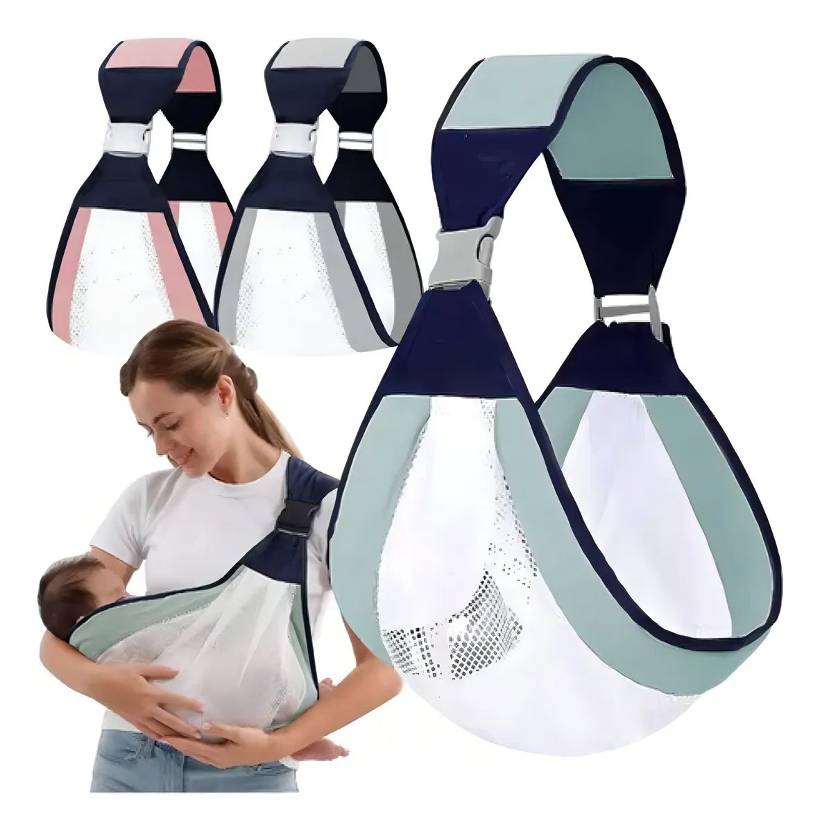 Cargador para bebé tipo fular evita dolor de brazos y espalda carga a tu bebé cómodo y seguro por más tiempo portabebé fular ergonómico tela ajustable
