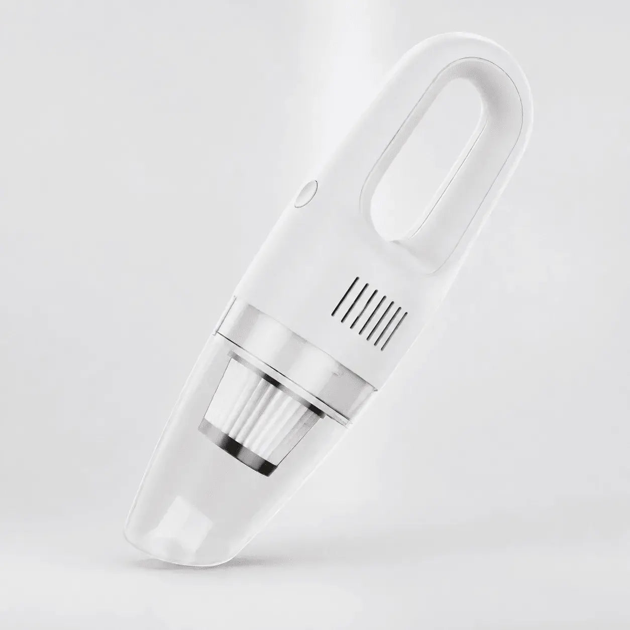 Aspiradora de mano inalámbrica portátil con succión de 5000 Pa, motor de 36.000 RPM, filtro lavable, contenedor transparente y batería recargable para carro, hogar y oficina.