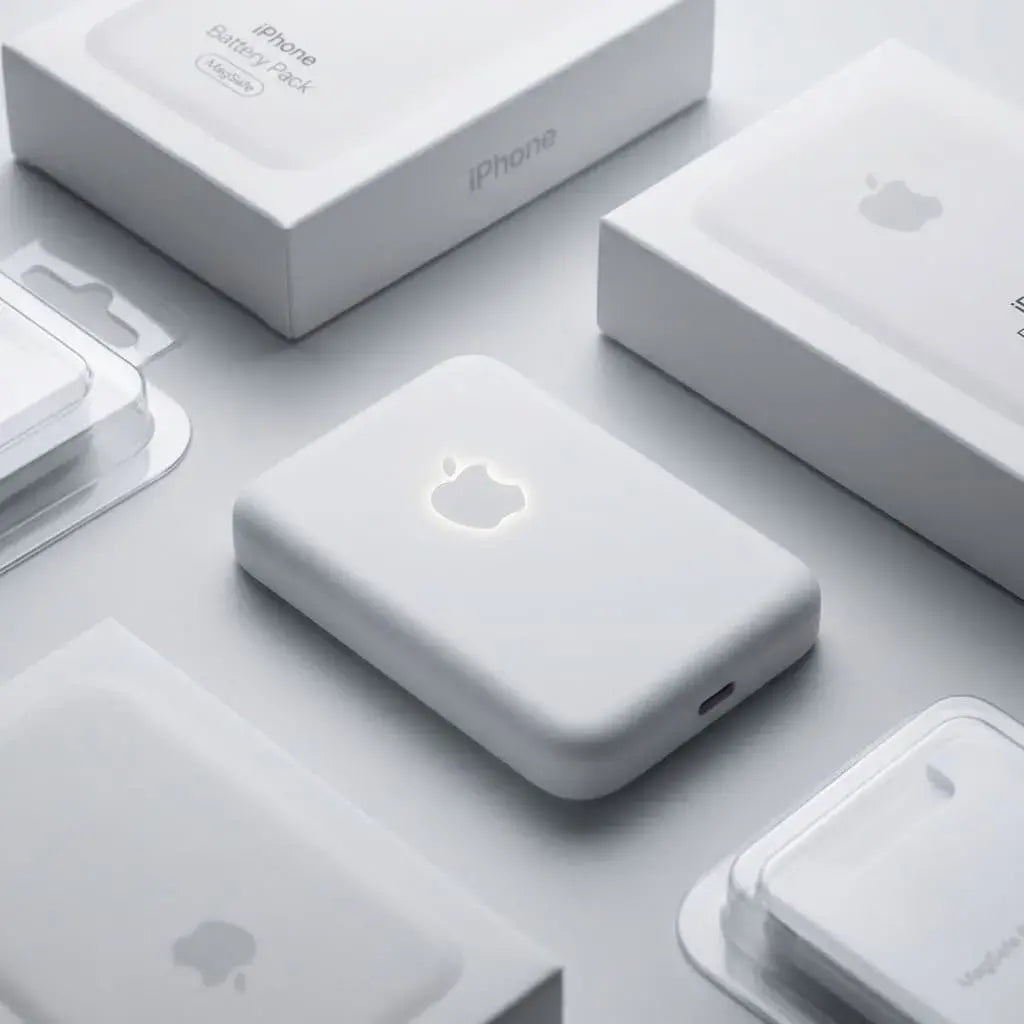 Power bank magnético de 5000 mAh compatible con MagSafe para iPhone. Carga inalámbrica portátil, compacta y práctica para uso diario.