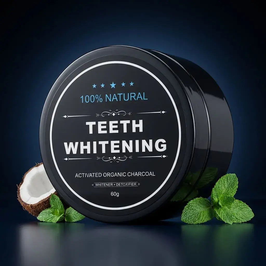 Blanqueador dental eléctrico con carbón activo y vibración. Ayuda a mejorar la limpieza y la apariencia de manchas superficiales en los dientes.