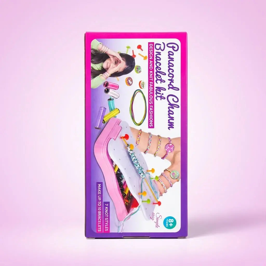 Kit tejedor de pulseras para niñas. Juego creativo para hacer manillas y accesorios personalizados. Ideal para estimular creatividad y diversión.