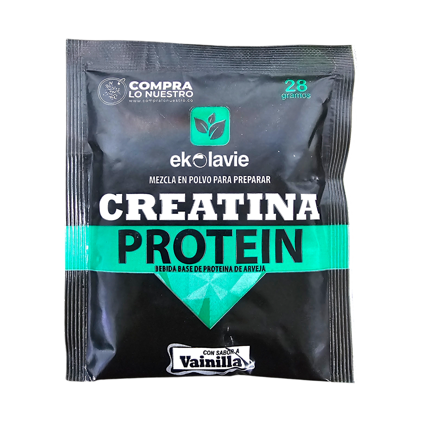 Suplemento de creatina y proteína vegetal para adultos activos, veganos y vegetarianos. Apoya la nutrición diaria, recuperación muscular y rendimiento físico.