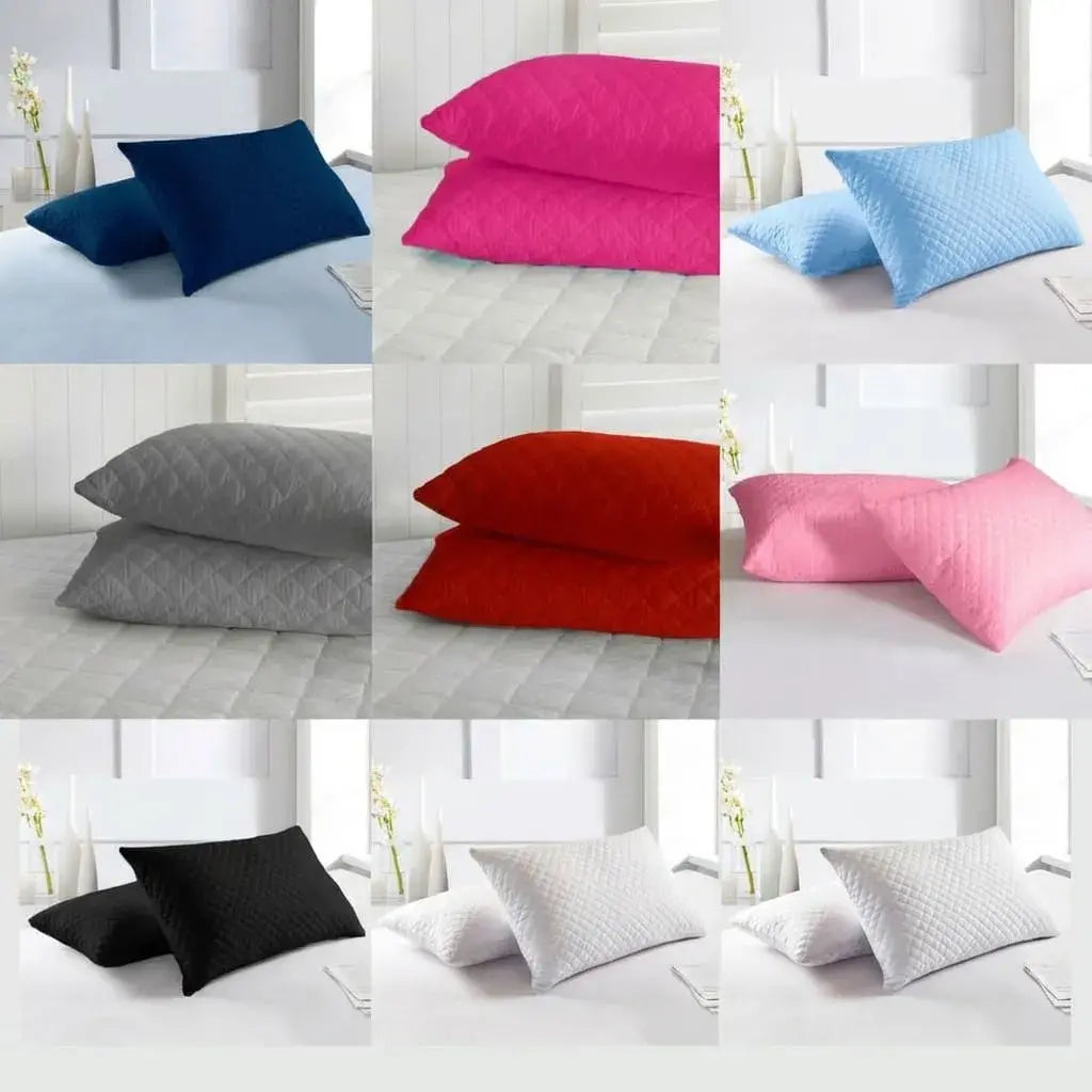Set de dos almohadas ecológicas con relleno de retazos acolchados y firmeza media. Colores surtidos, ideales para uso diario.