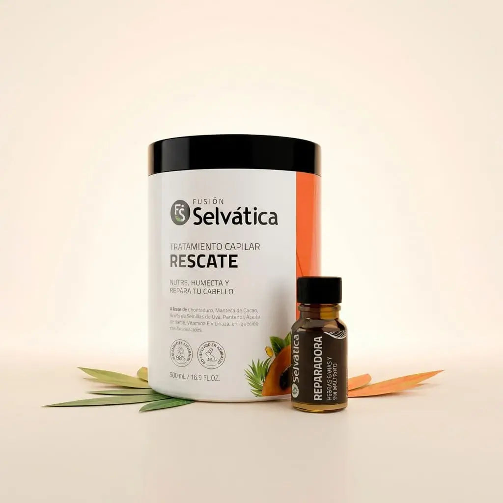 Dúo capilar para cabello maltratado que nutre, repara y devuelve suavidad y brillo, ideal para cabellos secos, tratados químicamente o sin vida.