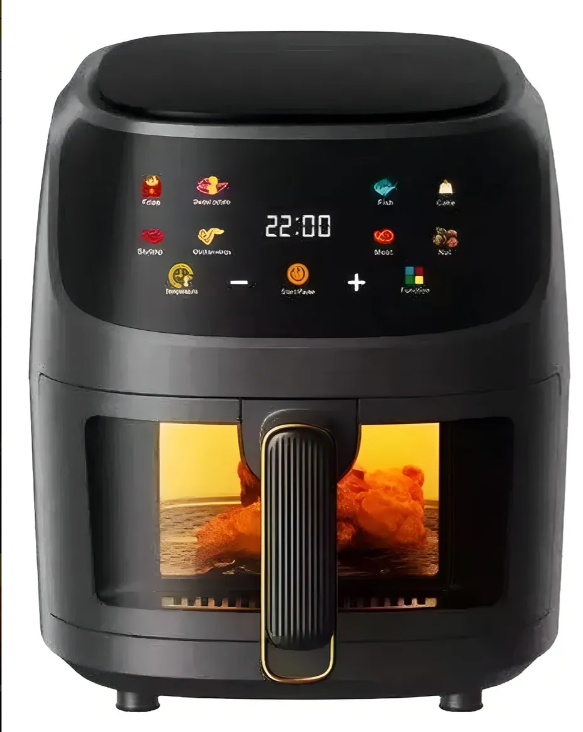 Freidora de aire X-Home 12 litros digital sin aceite, con control de temperatura, temporizador, canasta antiadherente y obsequio de papel encerado.