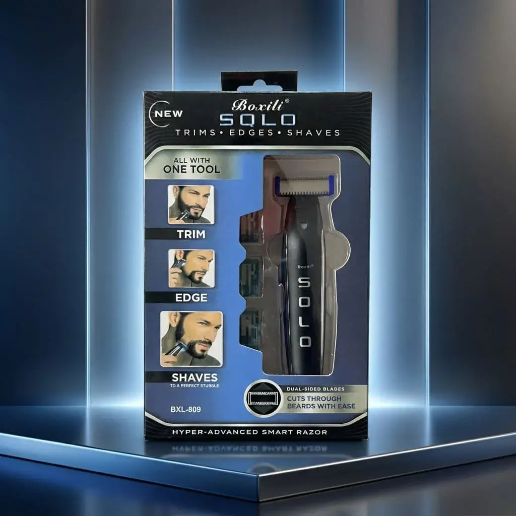 Máquina patillera recargable 3 en 1 con luz LED y uso inalámbrico. Ideal para perfilar y afeitar barba con precisión.