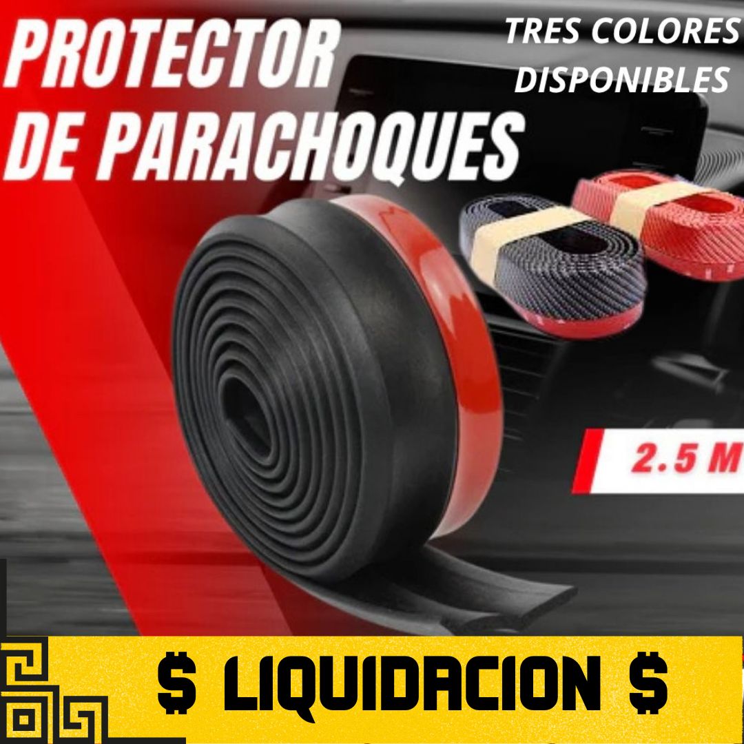Protector bumper adhesivo universal de goma de 2.5 metros, cortable y ajustable. Ideal para proteger carros, puertas, bordes y superficies contra golpes.