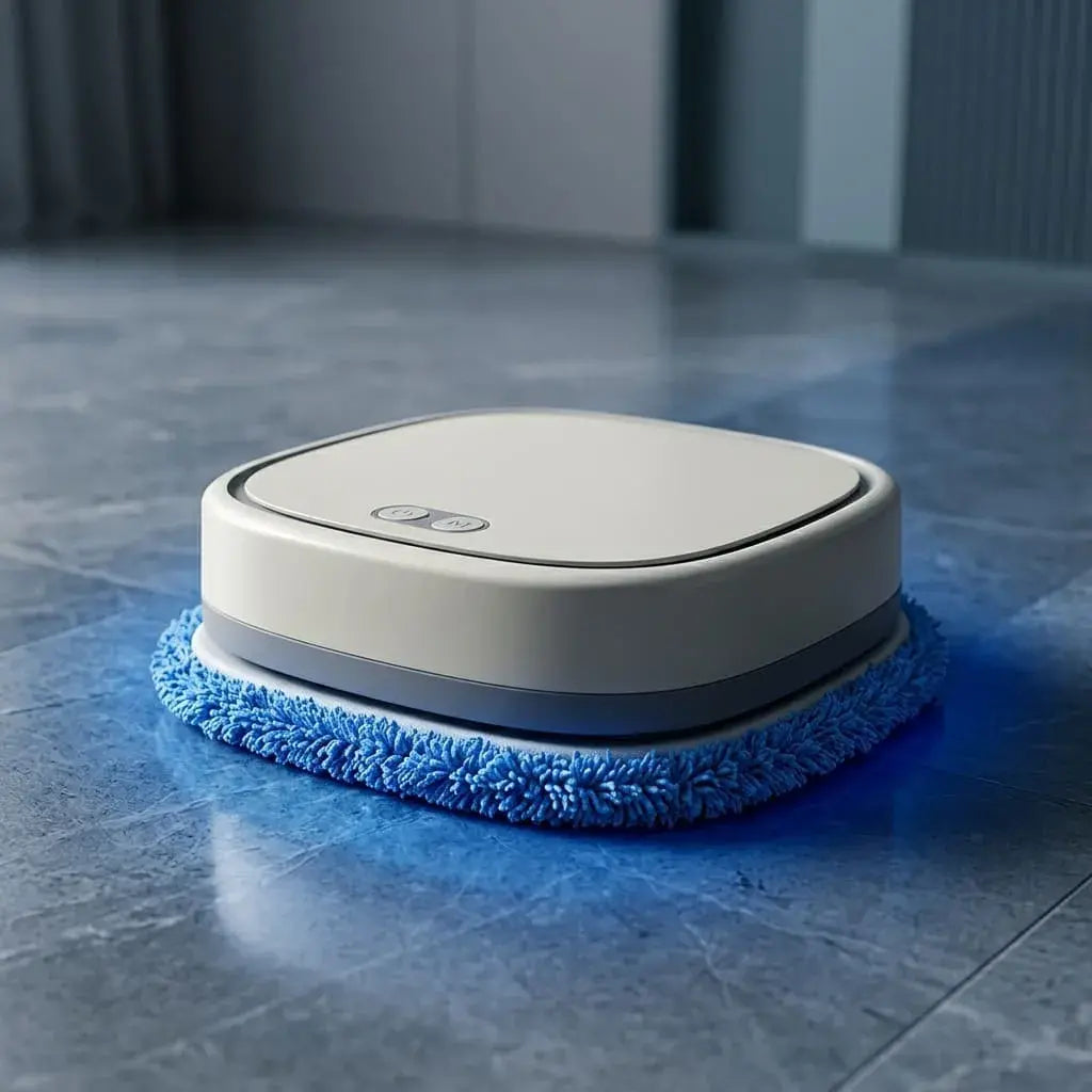 Robot limpiador de pisos con función mopa automática que ayuda a mantener el hogar limpio, brillante y libre de polvo de forma práctica y sin esfuerzo.