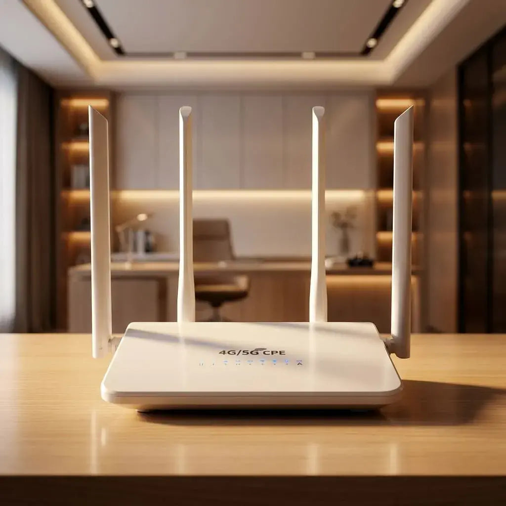Router 4G LTE CPE R103 con ranura para SIM Card, ideal para compartir conexión a internet móvil por WiFi en hogar, oficina o negocio.