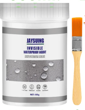 Sellador impermeabilizante invisible JAYSUING 500 g para techos y paredes. Ayuda a prevenir filtraciones y humedad con acabado transparente.