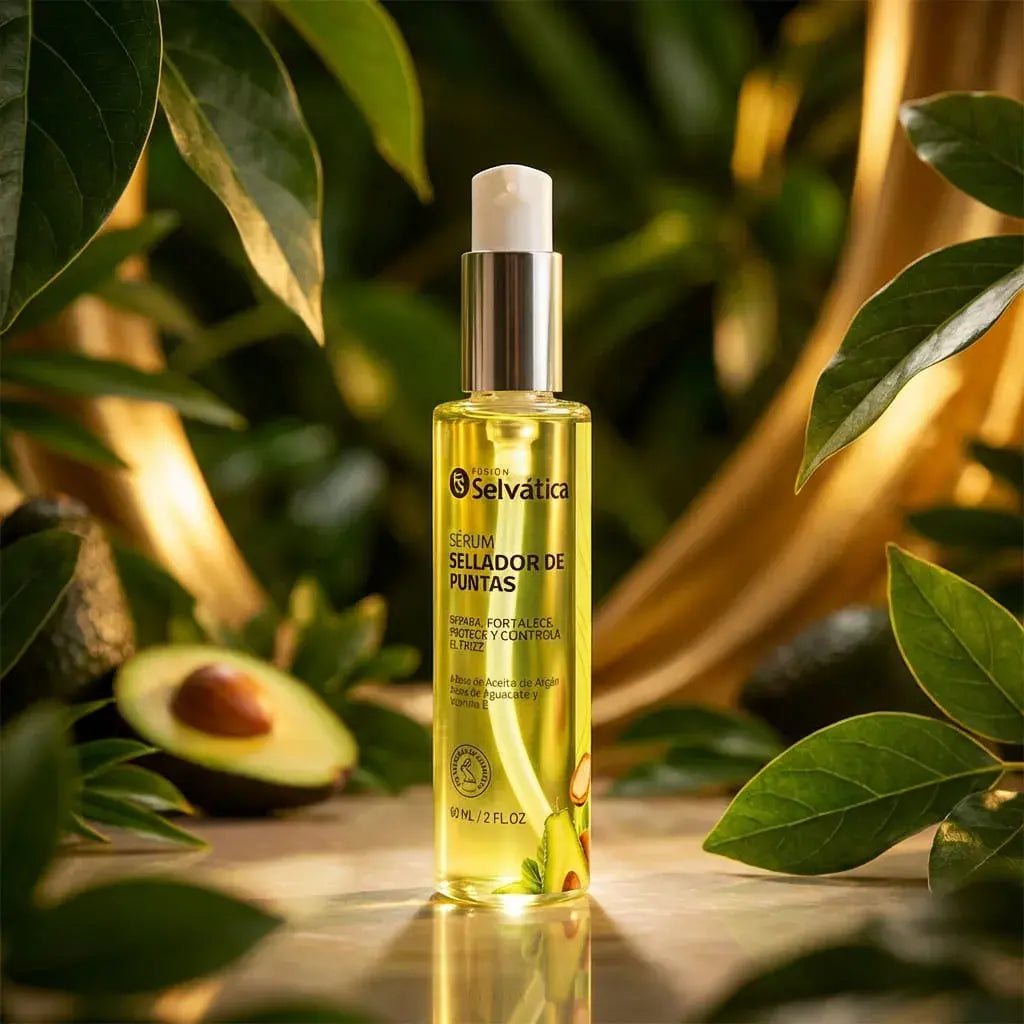 Serum sellador capilar con aceites nutritivos y vitamina E. Ayuda a controlar el frizz, aportar brillo y proteger el cabello del calor y el daño diario. Ideal para uso diario.