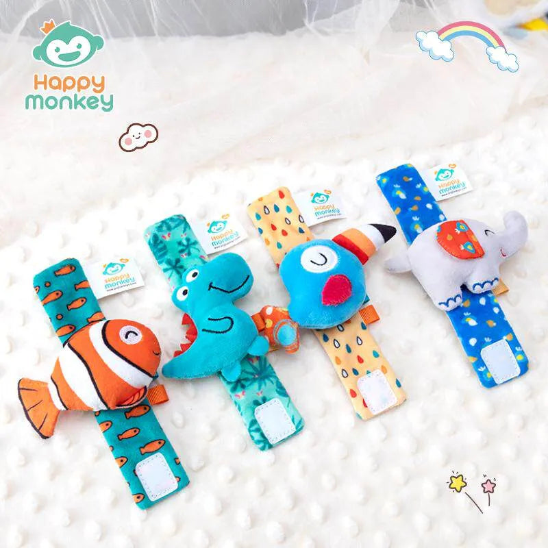 Sonajero de muñeca para bebé con material suave y sonido relajante. Estimula sentidos, coordinación y desarrollo sensorial desde los primeros meses.