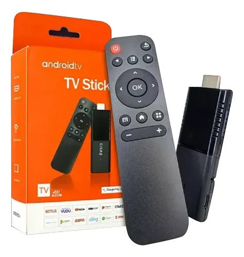 TV Stick Android WiFi 4K con conexión HDMI para convertir tu televisor en Smart TV. Disfruta streaming, música, videos y contenido multimedia desde Internet.