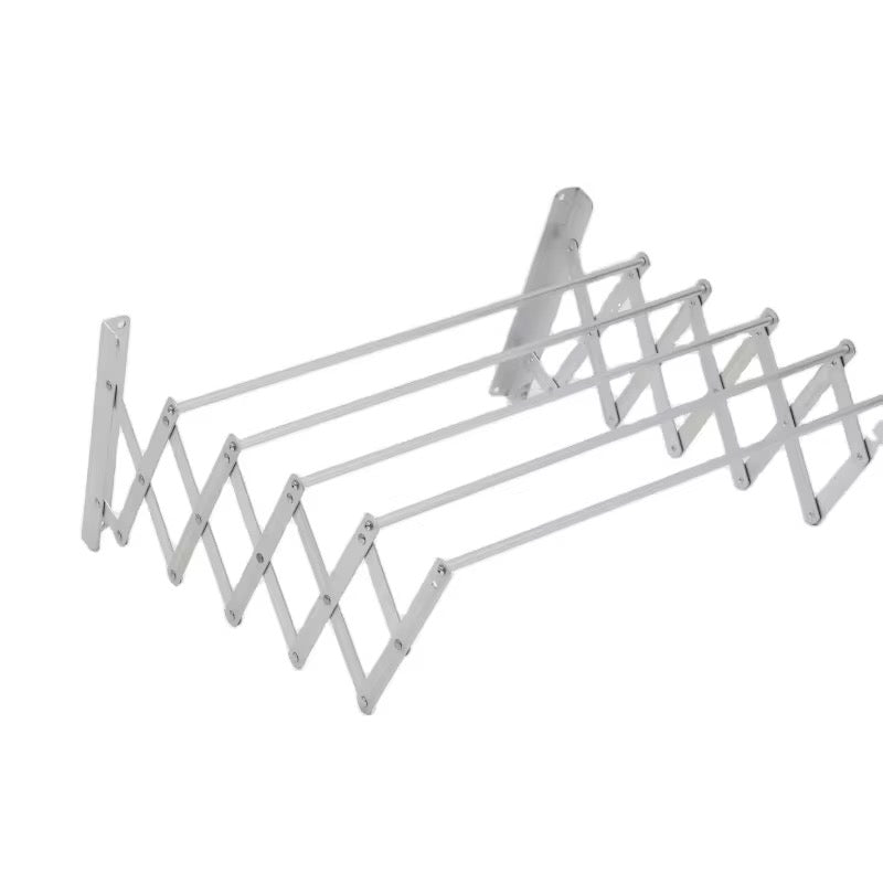 Tendedero extensible y plegable para ropa con instalación en pared. Ideal para apartamentos, baños, balcones, patios y zonas de lavado.