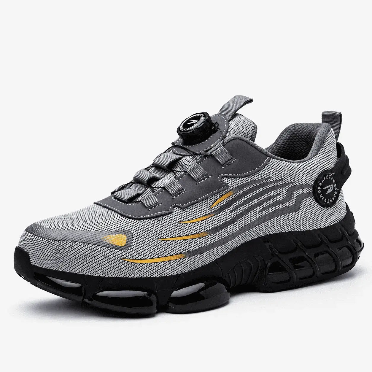 Tenis deportivos para hombre con ajuste rápido tipo perilla sin cordones, diseño transpirable, suela gruesa con amortiguación y buen agarre para caminar, entrenar y uso diario.