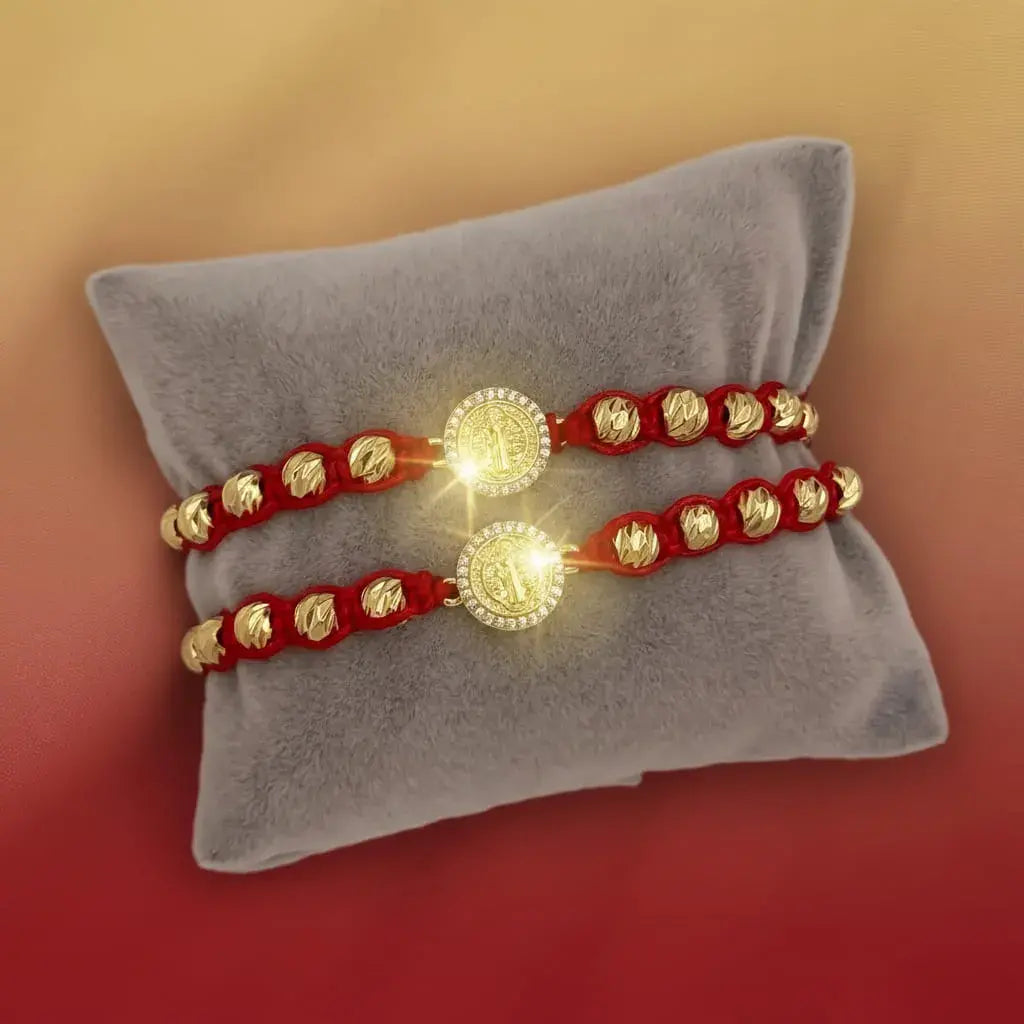 2 PULSERAS SAN BENITO ROJAS BALIN 6MM
