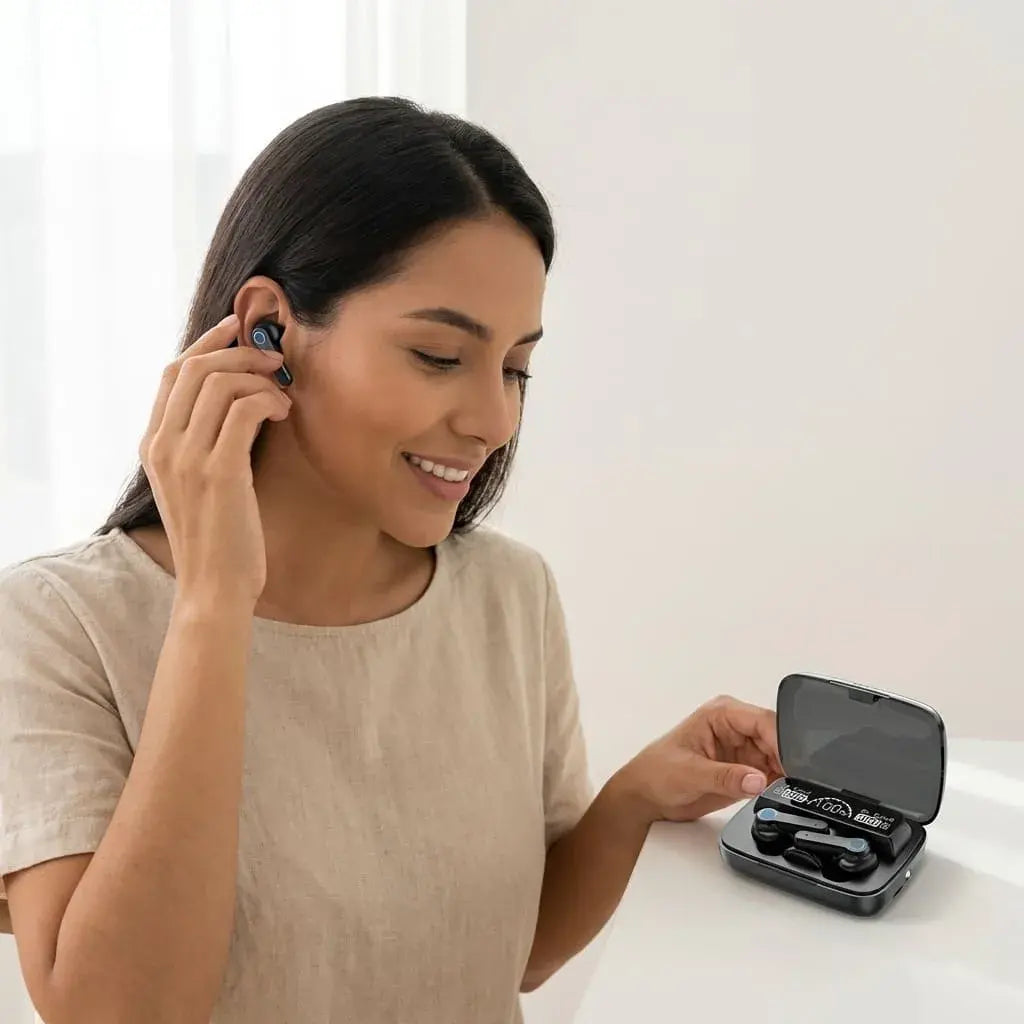 Auriculares | Premium Inalámbricos M19 con Pantalla LED y Power Bank