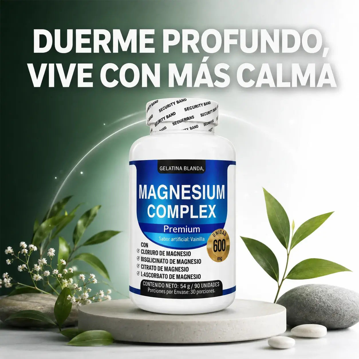 COMPLEX MAGNESIUM — El Magnesio Multi-Tipo para Dormir Profundo, Reducir el Estrés y Relajar tus Músculos