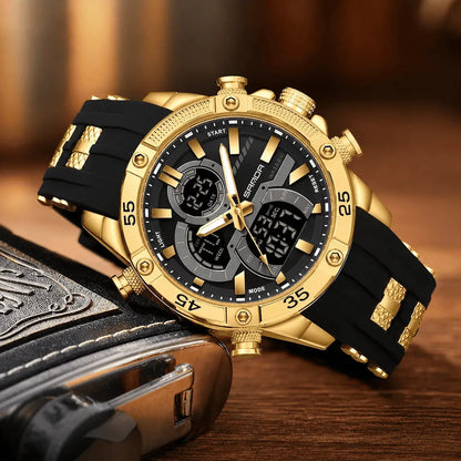 Reloj Sanda 6162 Doble Hora Hombre