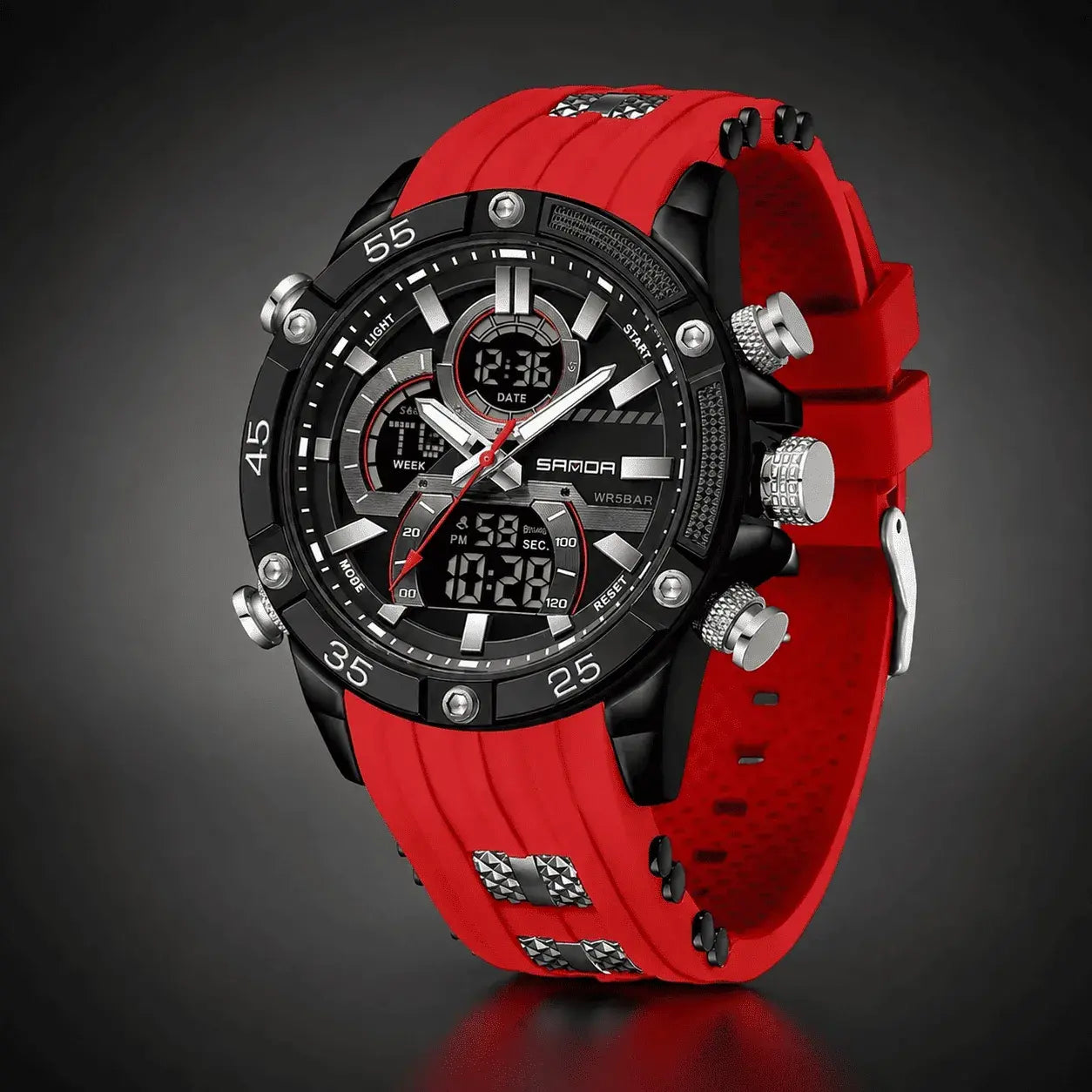 Reloj Sanda 6162 Doble Hora Hombre