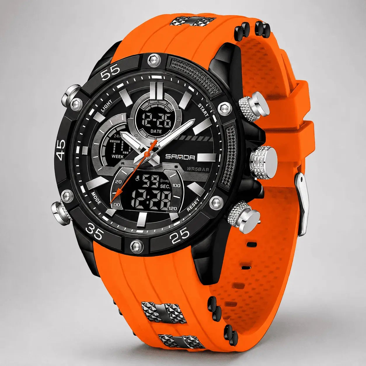 Reloj Sanda 6162 Doble Hora Hombre