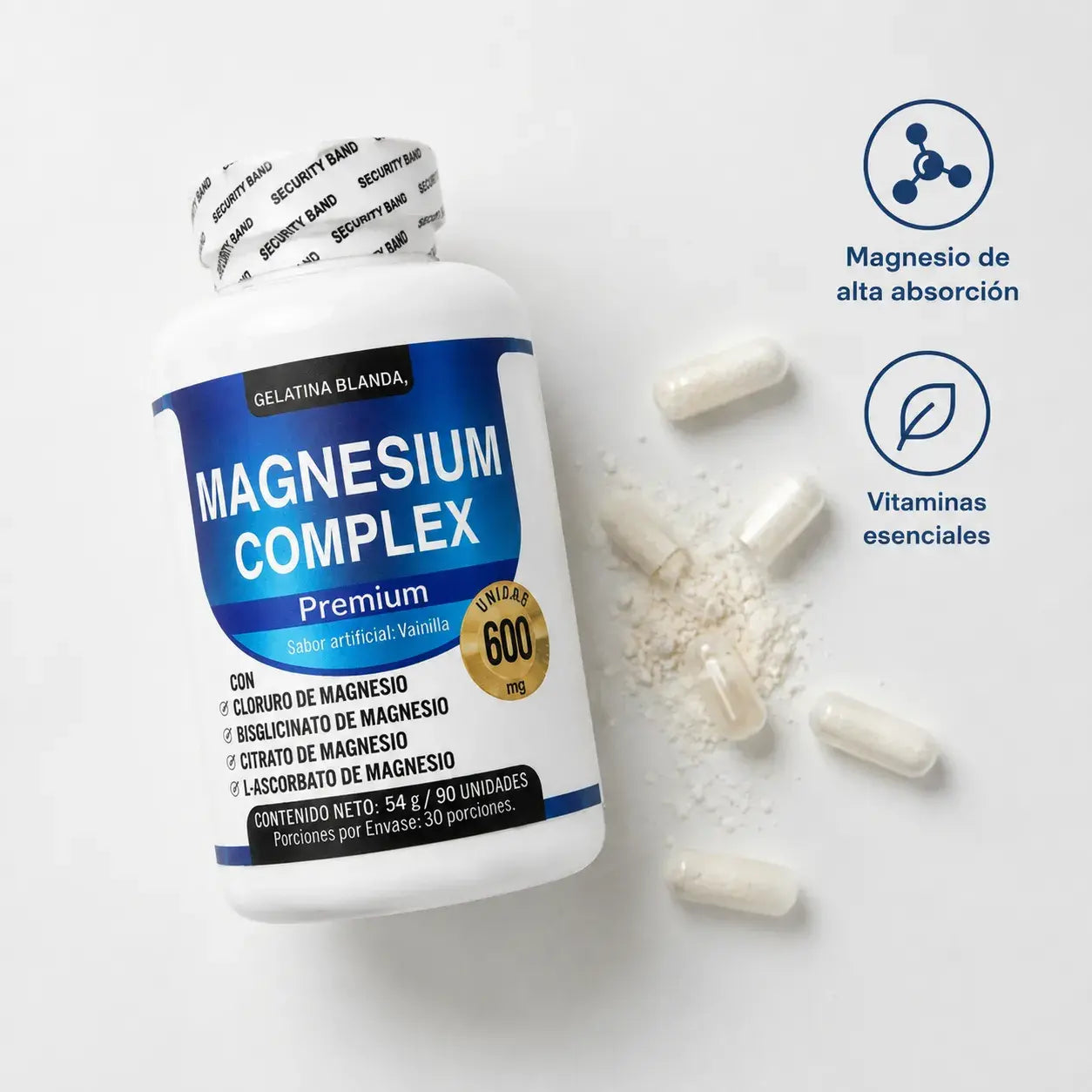 COMPLEX MAGNESIUM — El Magnesio Multi-Tipo para Dormir Profundo, Reducir el Estrés y Relajar tus Músculos