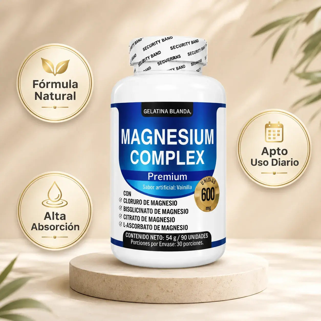 COMPLEX MAGNESIUM — El Magnesio Multi-Tipo para Dormir Profundo, Reducir el Estrés y Relajar tus Músculos