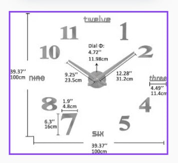 Reloj de Pared ZH015 Decorativo Moderno