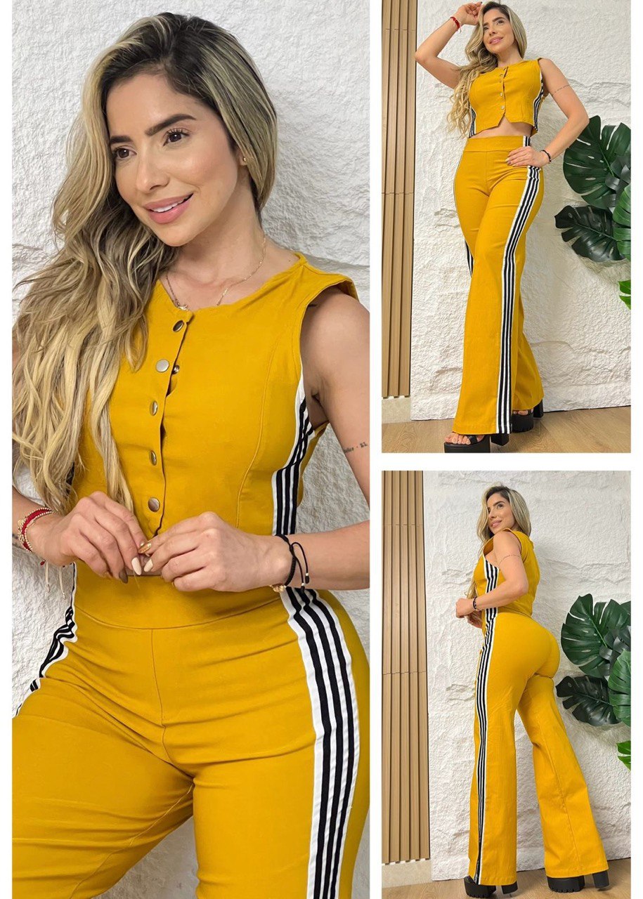 Conjunto femenino beisbolero de 2 piezas en bengalina licrada, talla única adaptable a 6, 8 y 10. Diseño moderno con envío rápido en Colombia.