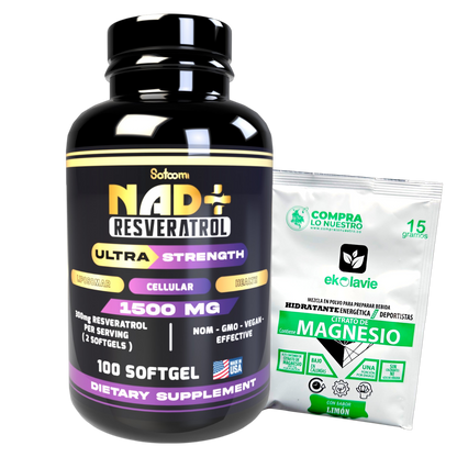 Resveratrol con Obsequio – Pack Multiformato + Citrato de Magnesio