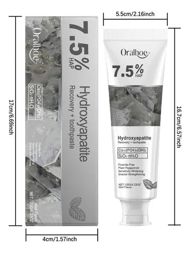 Pasta de dientes con hidroxiapatita fortalece el esmalte y protege contra caries mejora la salud bucal uso diario suave y efectivo