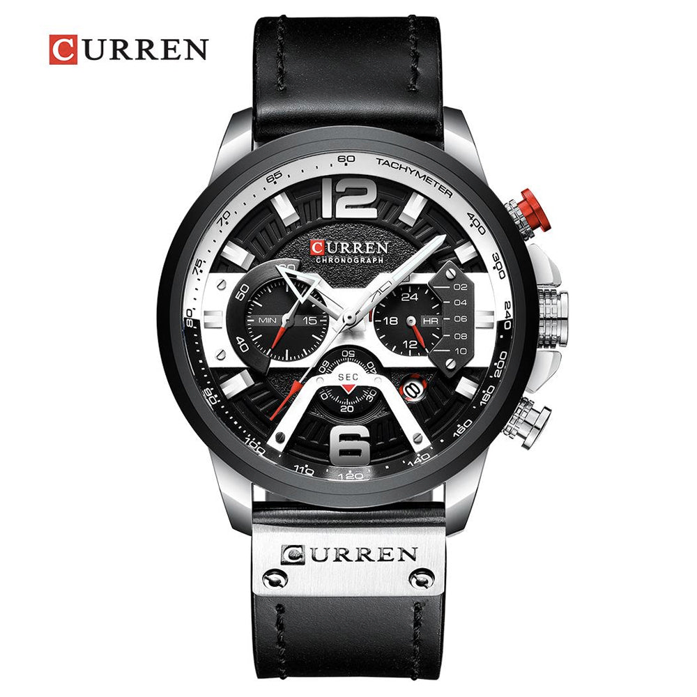 Reloj Curren 8329 cuero cronógrafo diseño elegante y resistente estilo moderno precisión y durabilidad ideal para uso diario
