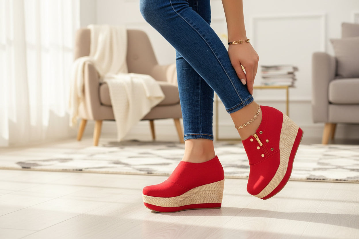 Tacones con Suela de Yute Casuales para Dama – Cómodos y Elegantes