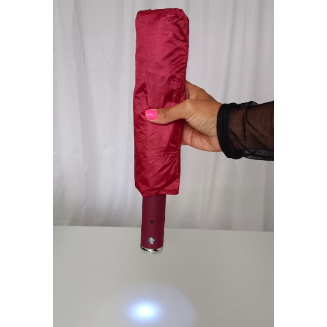 Sombrilla con Linterna LED Integrada para Mayor Visibilidad