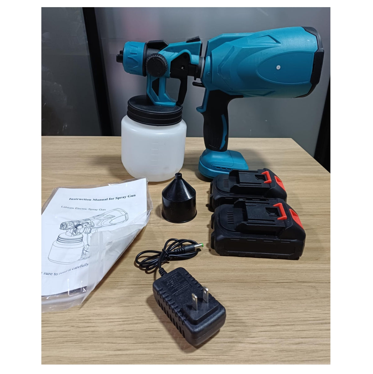 Pistola de Pintura Inalámbrica con 2 Baterías Recargables de Alta Precisión