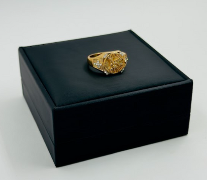 Set de Anillos Religiosos con Diseño Espiritual Ajustable