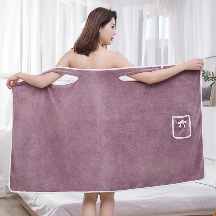 Toalla Tipo Bata Falda en Microfibra Absorbente, Secado Rápido y Ajuste Cómodo para Baño ou Playa