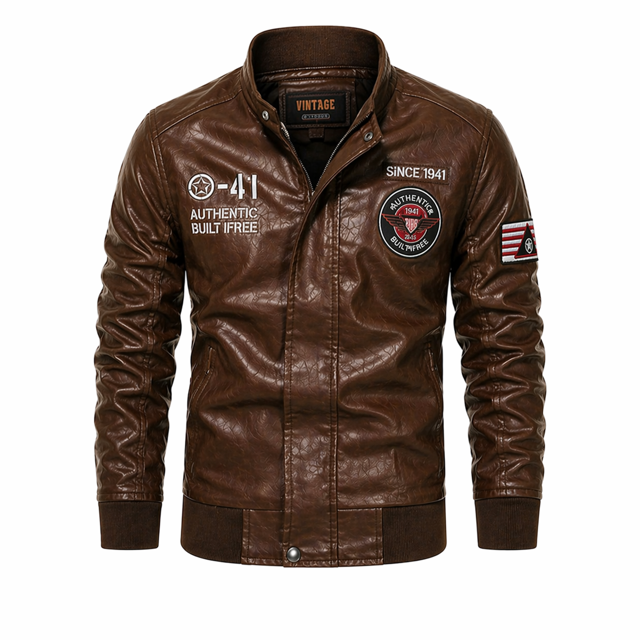 Chaqueta Piloto Aviadora Hombre Estilo Clásico Premium