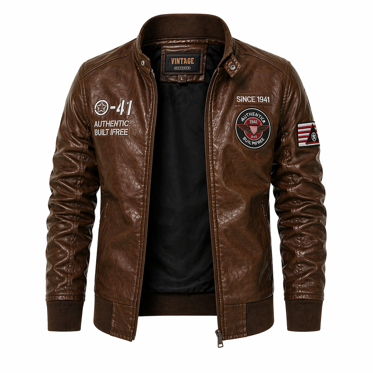 Chaqueta Piloto Aviadora Hombre Estilo Clásico Premium