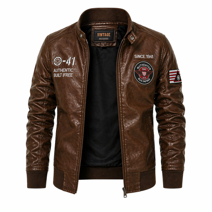Chaqueta Piloto Aviadora Hombre Estilo Clásico Premium
