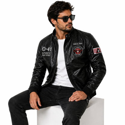 Chaqueta Piloto Aviadora Hombre Estilo Clásico Premium