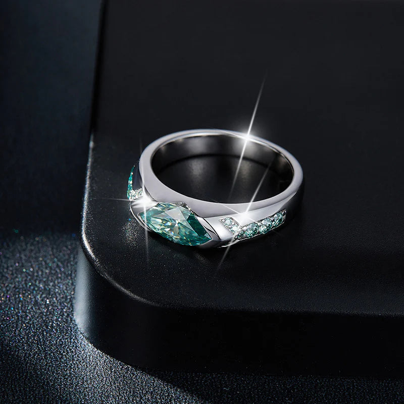 anillo de moisanita plata 925
