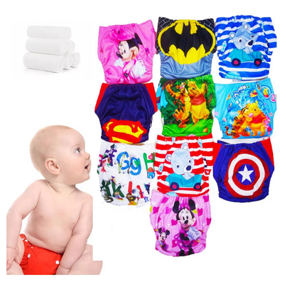 Pañal de Tela Lavable Ajustable para Bebé Reutilizable