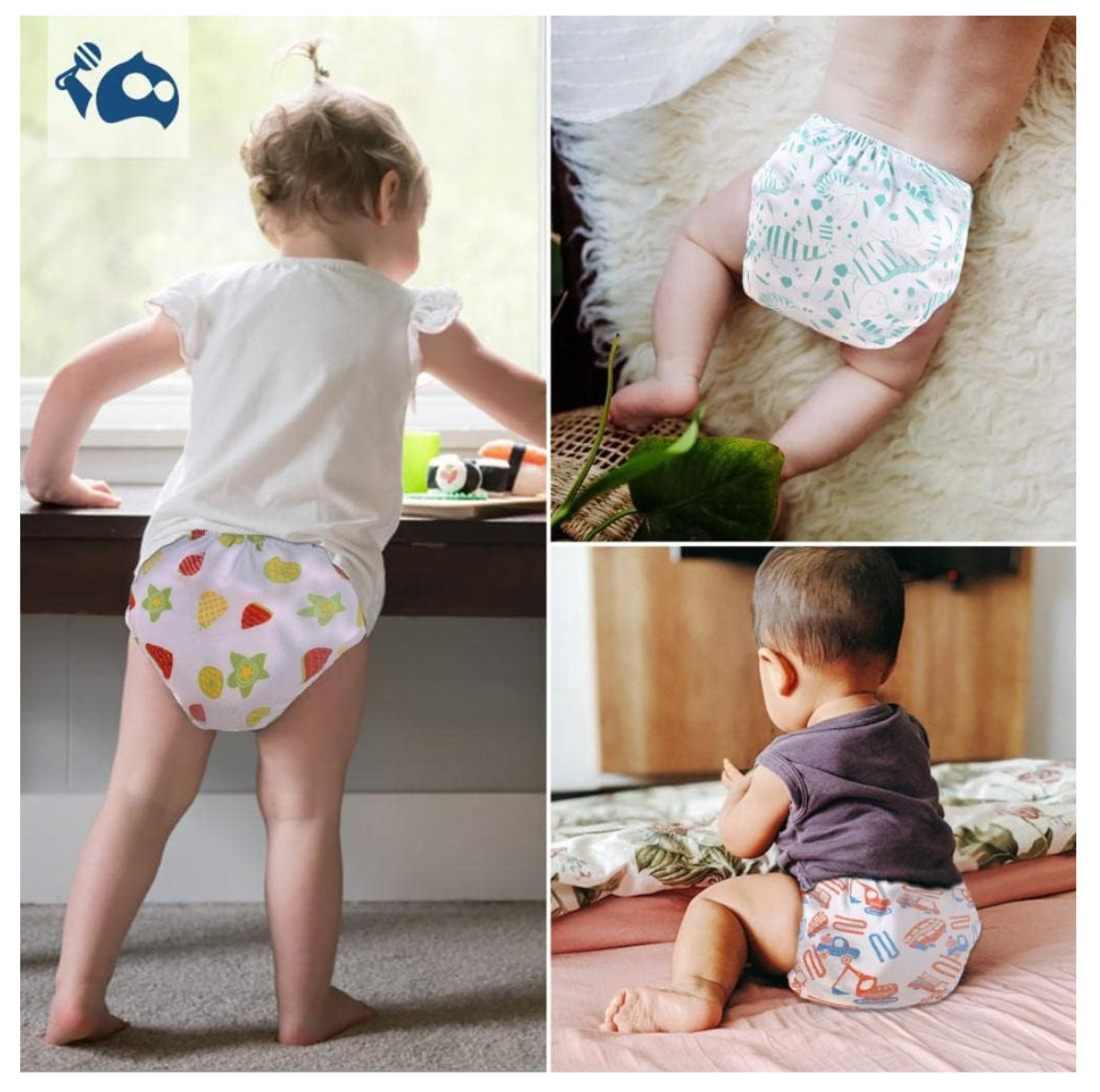 Pañal de Tela Lavable Ajustable para Bebé Reutilizable