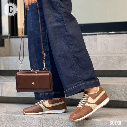 Combo Bolichero Lucca 100% Cuero – Estilo Clásico Premium con Acabado Artesana