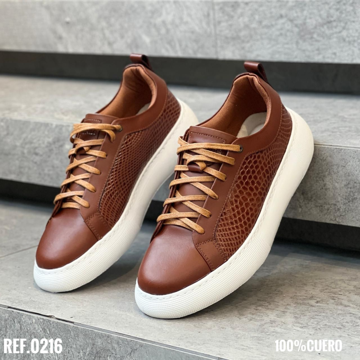 Deportivo en Cuero 100% con Suela EVA – Ligereza Premium y Comodidad Superior