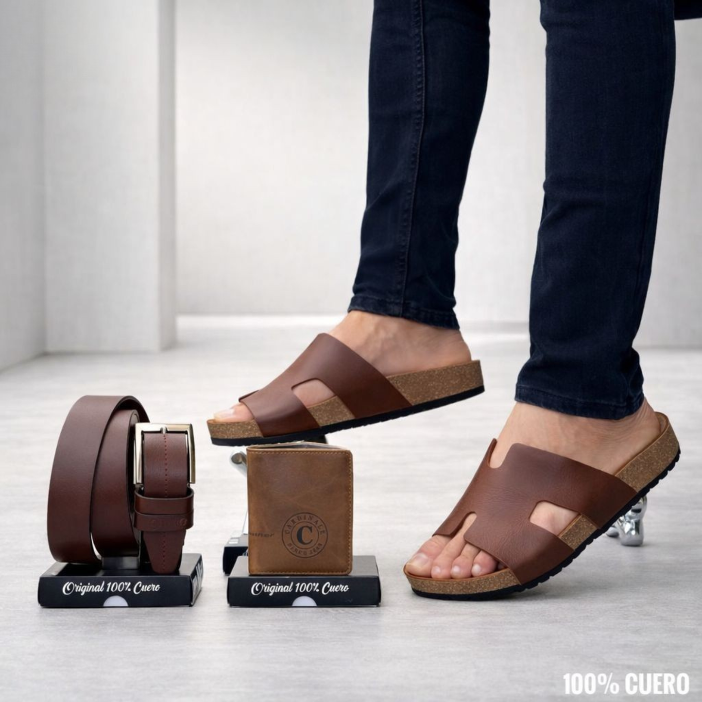 Trío Sandalia Romana 100% Cuero – Diseño Clásico y Cómodo
