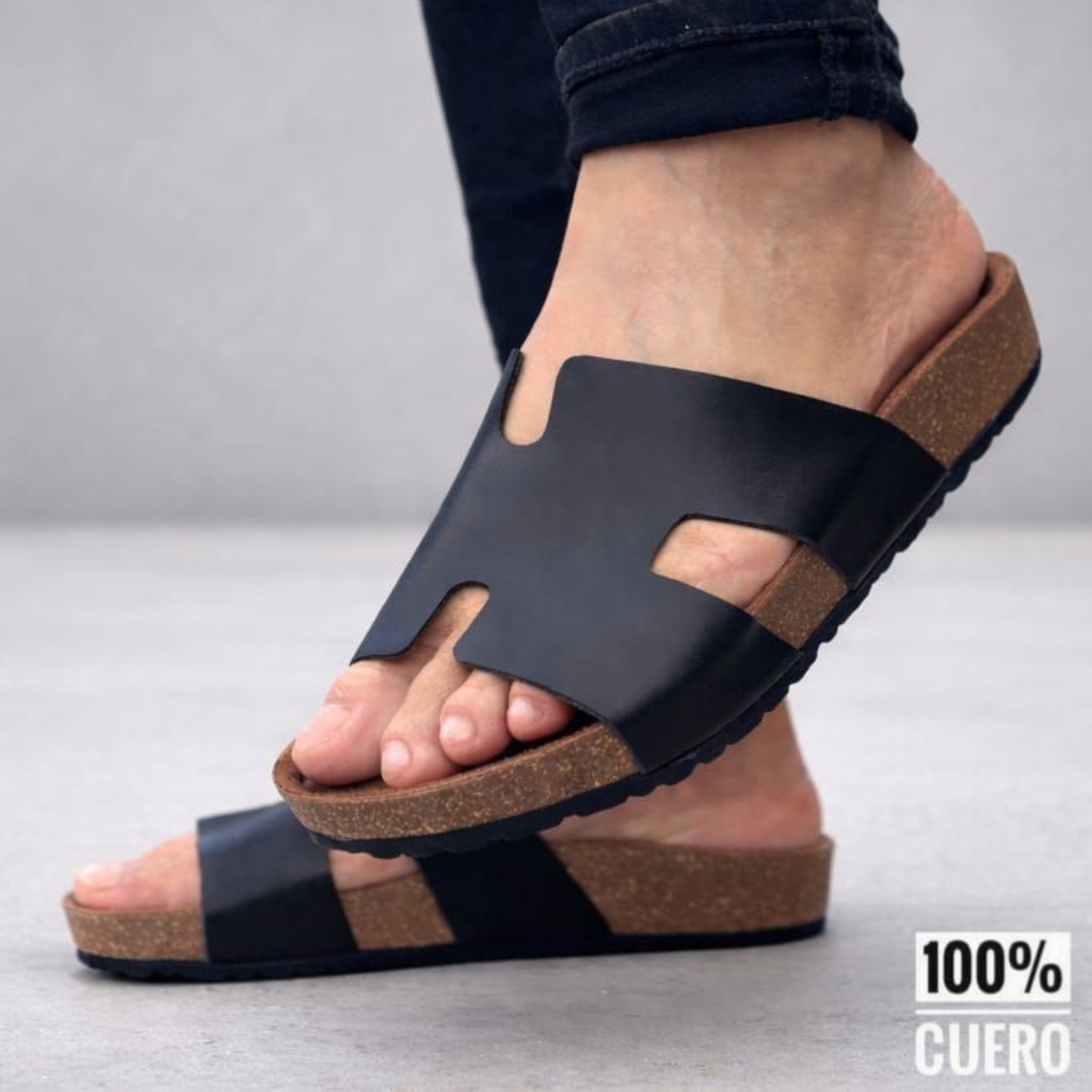 Sandalia Romana para Caballero 100% Cuero – Estilo Artesanal con Presencia Premium