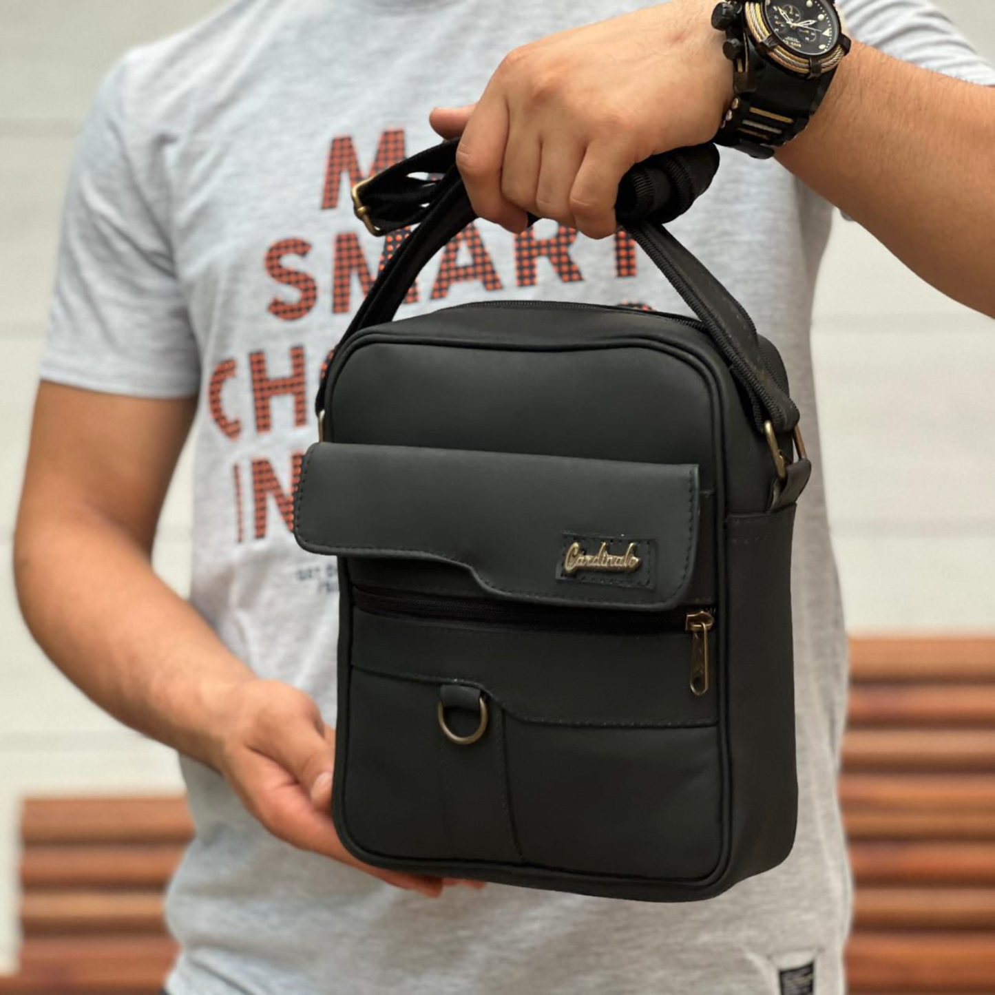 Carriel para Caballero 100% Cuero – Elegancia Artesanal con Estilo Premium